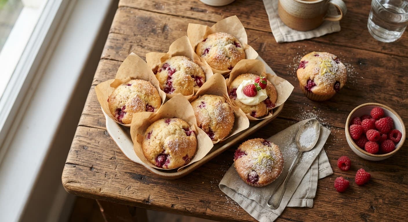 Buttermilk Raspberry Muffins (Tender & Fresh)
