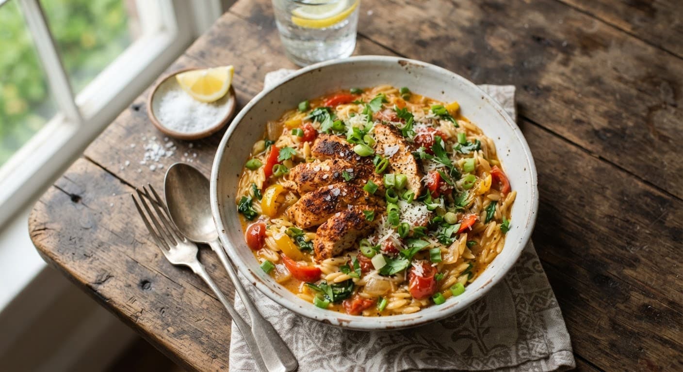 Cajun Chicken Orzo (One-Pan Dinner)