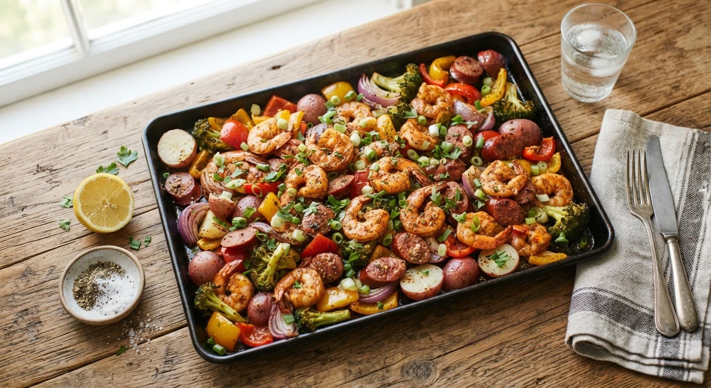 Cajun Shrimp and Sausage Sheet Pan