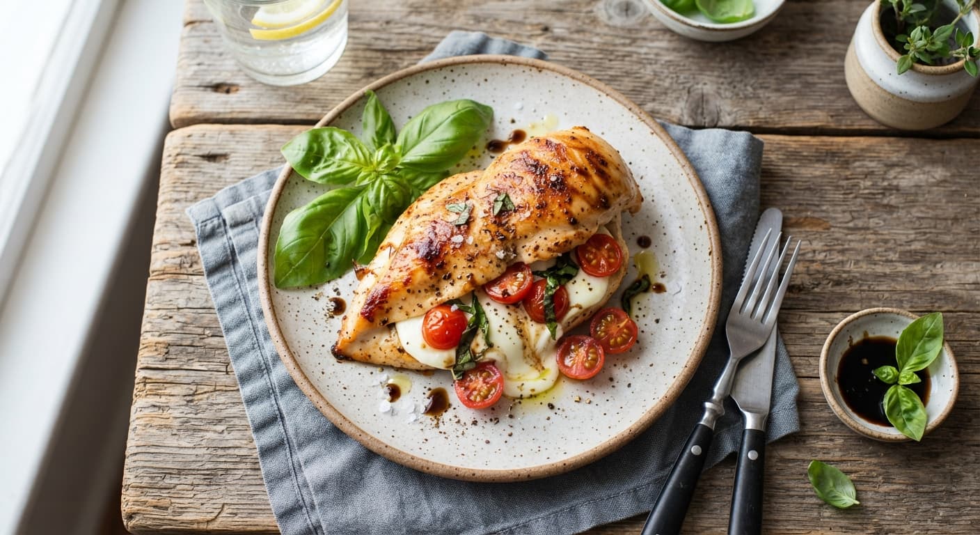 Easy Caprese Stuffed Chicken Breast