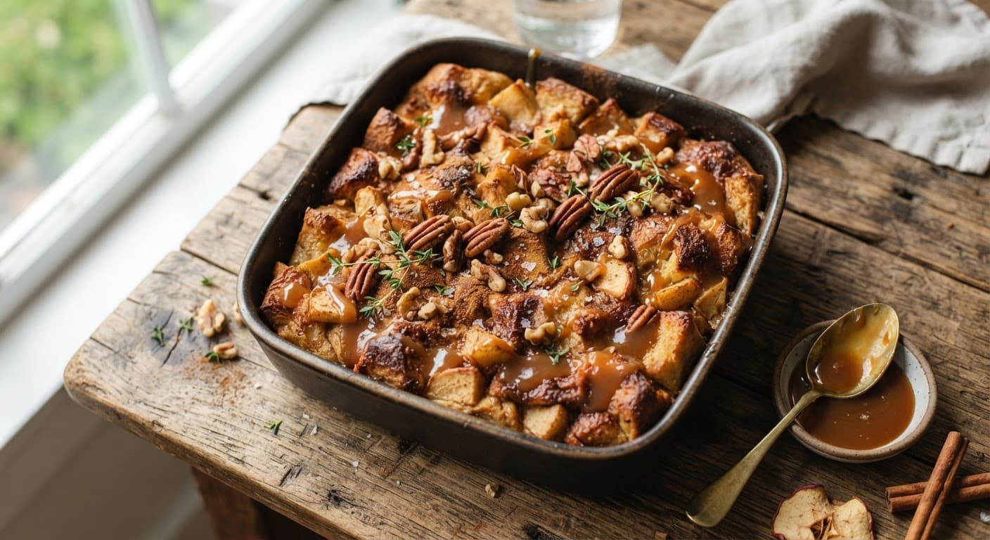 Caramel Apple Bread Pudding