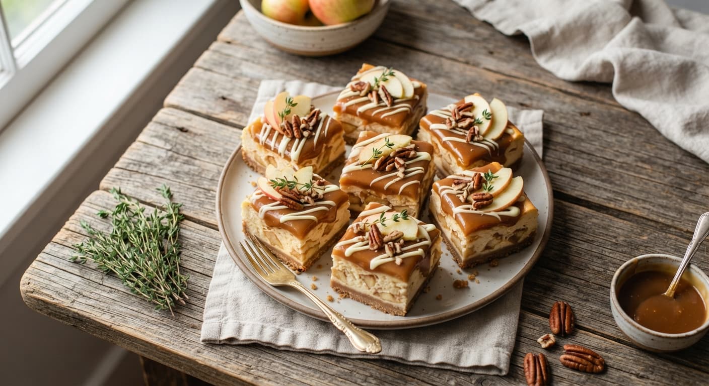 Caramel Apple Cheesecake Bars