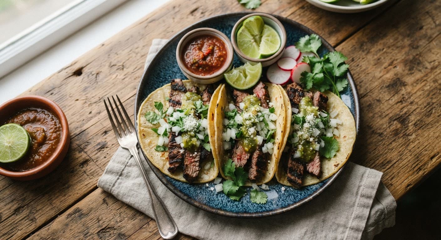 Carne Asada Tacos (Grilled & Citrus-Marinated)