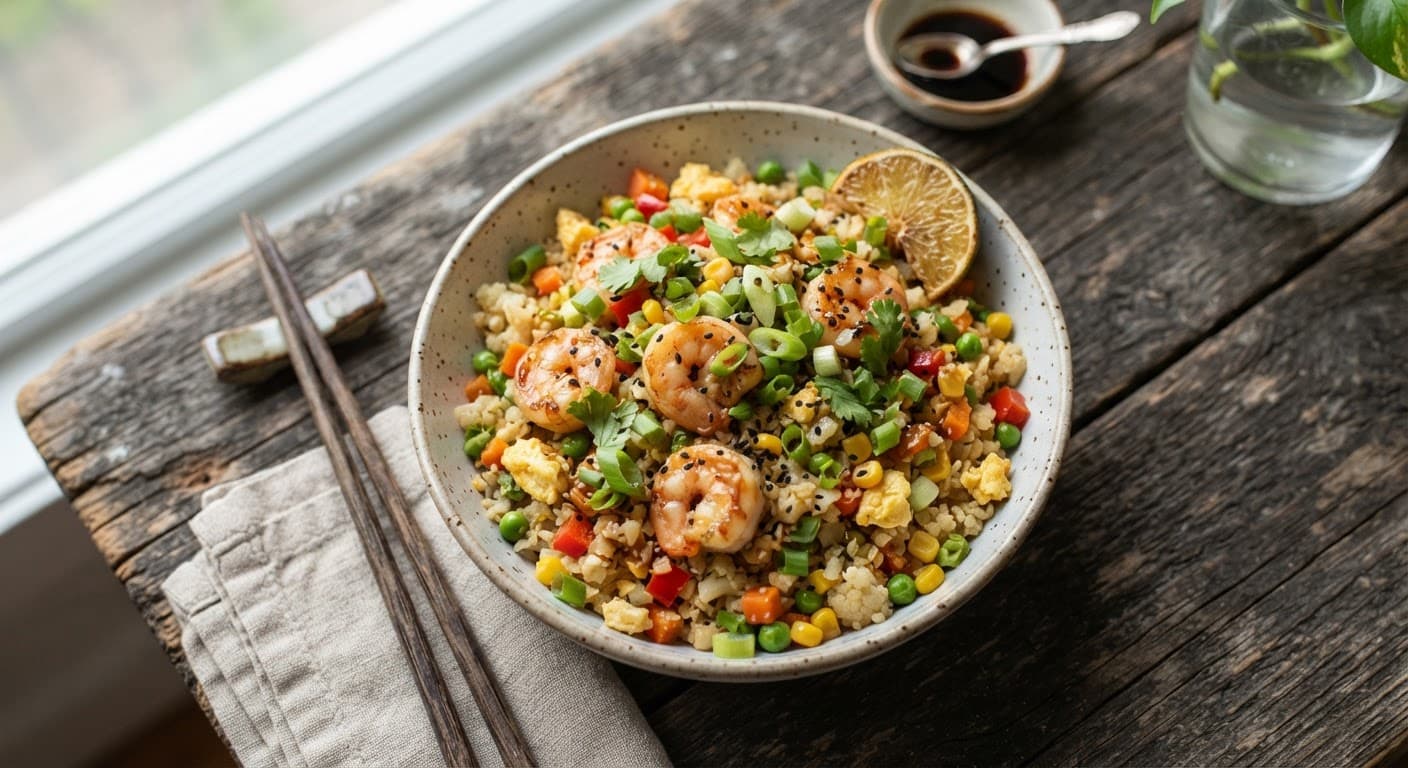 Cauliflower Fried Rice with Shrimp
