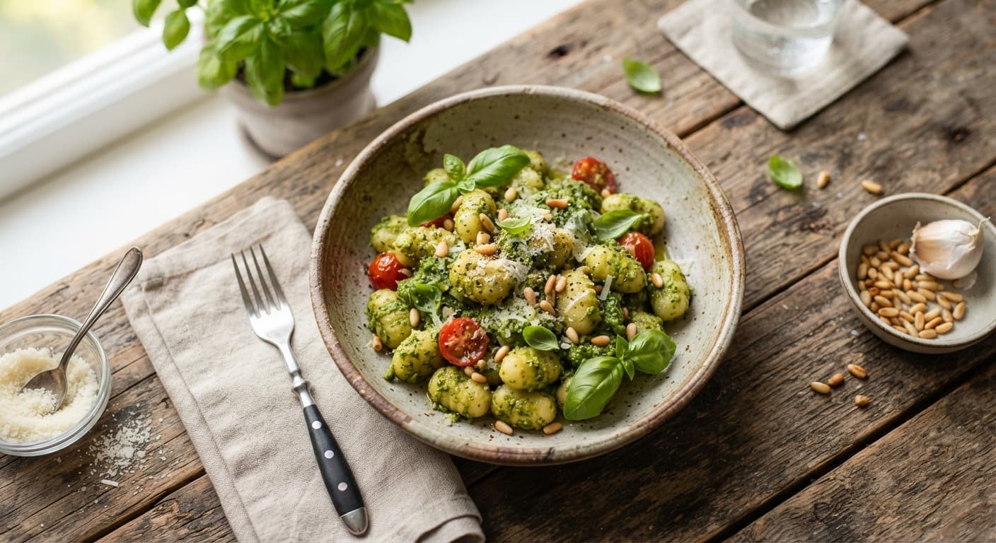 Cauliflower Gnocchi with Pesto (25 Minutes)