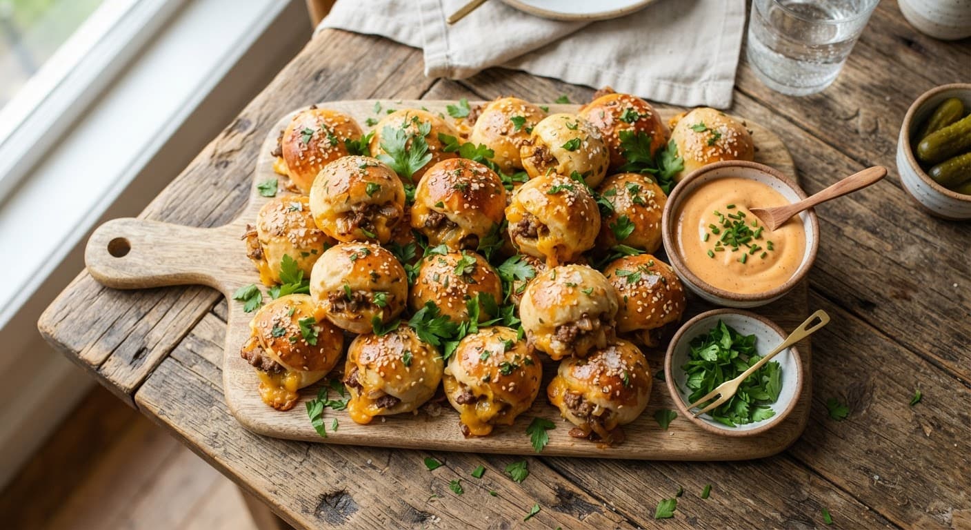 Cheeseburger Bomb Bites (Party Appetizer)