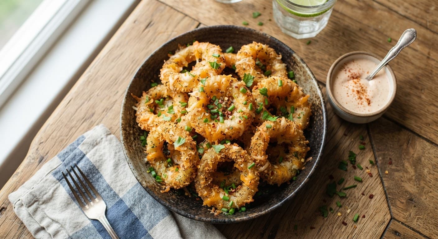 Crispy Cheesy Onion Ring Chips