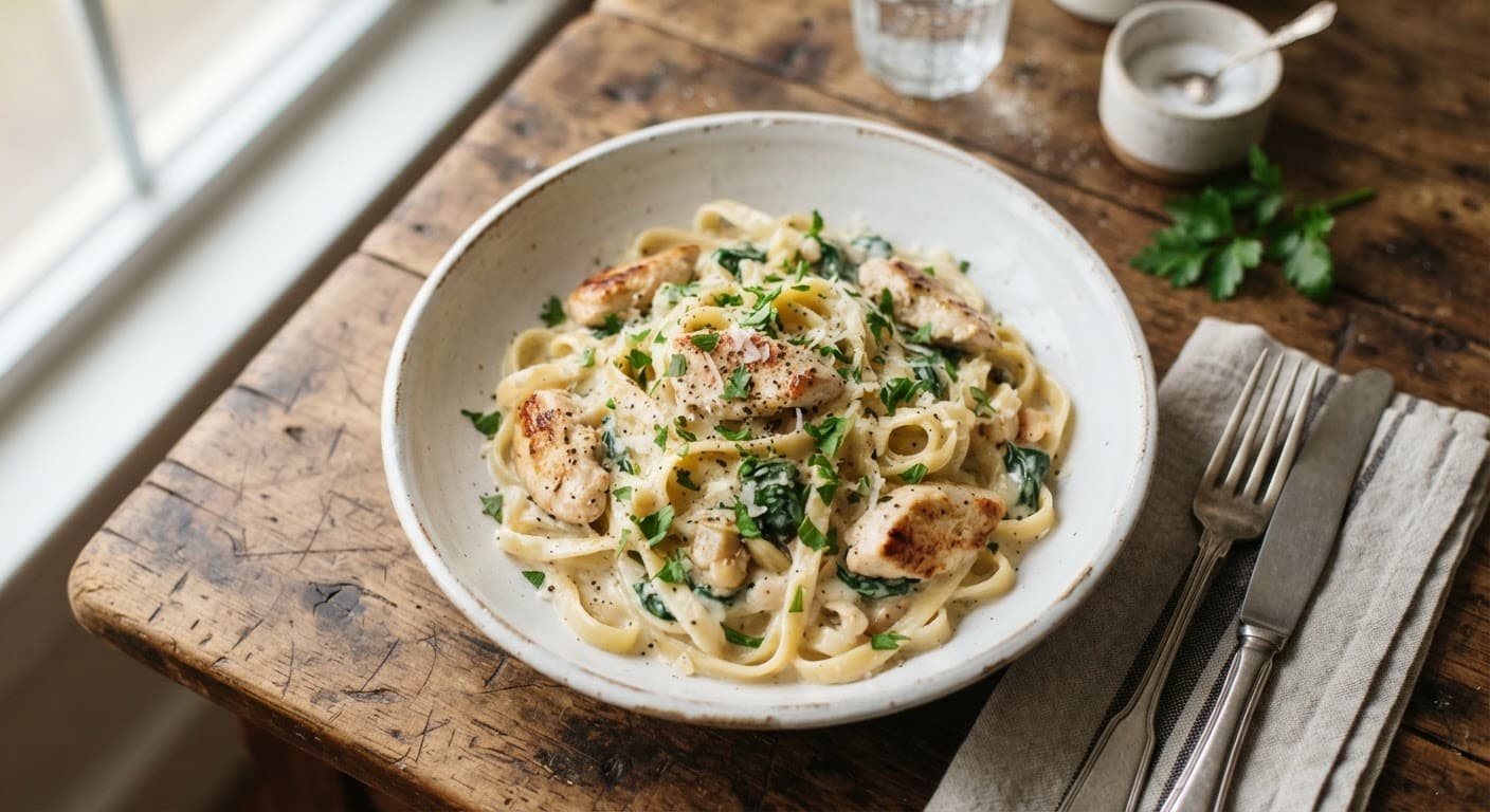 Creamy Chicken Alfredo Pasta