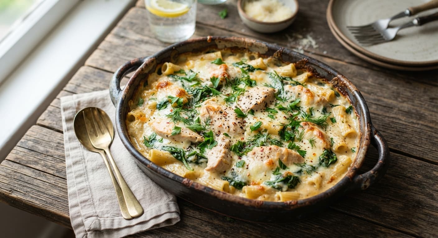 Creamy Chicken and Spinach Casserole