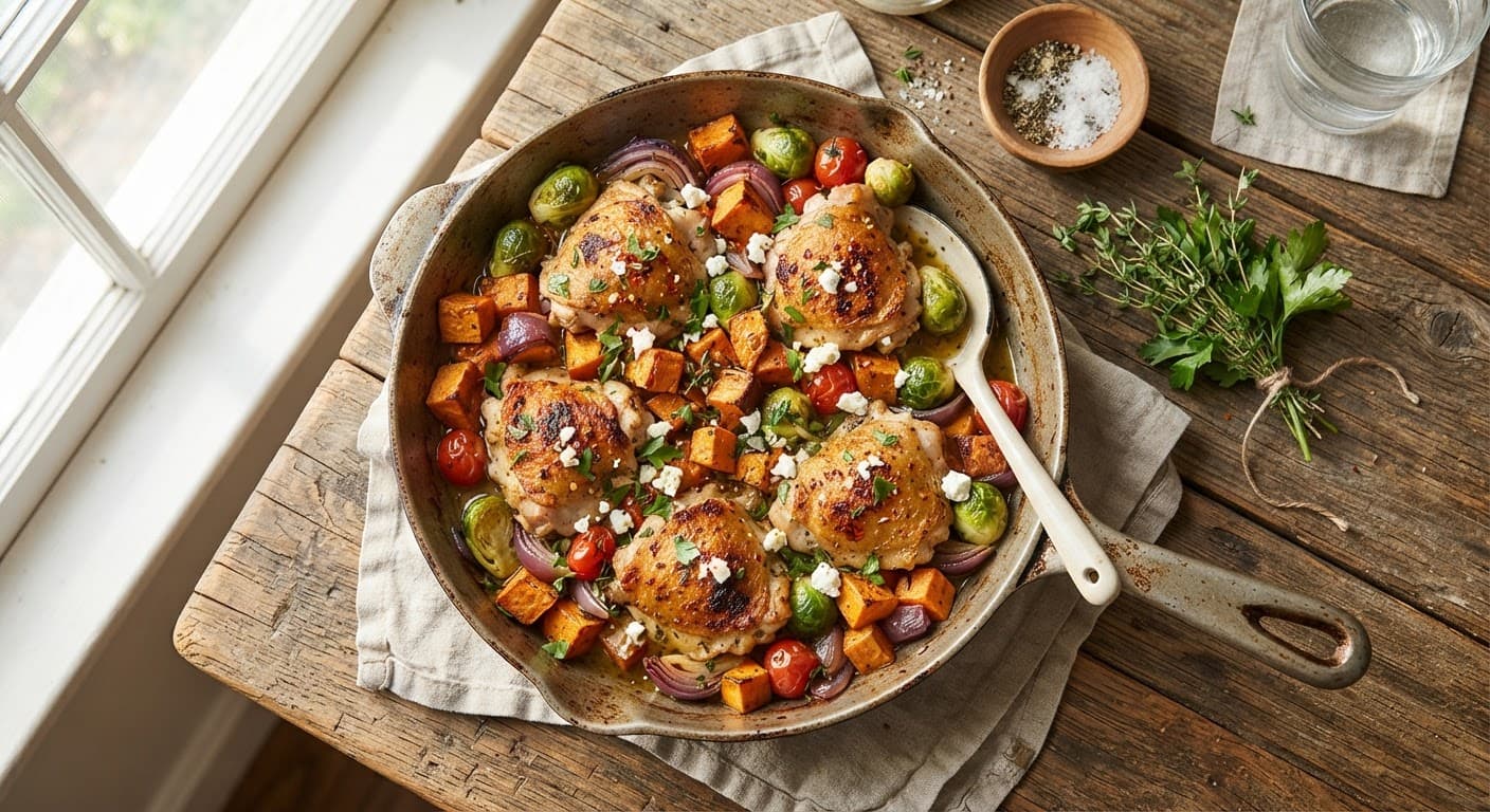 One-Pan Chicken and Sweet Potato Skillet