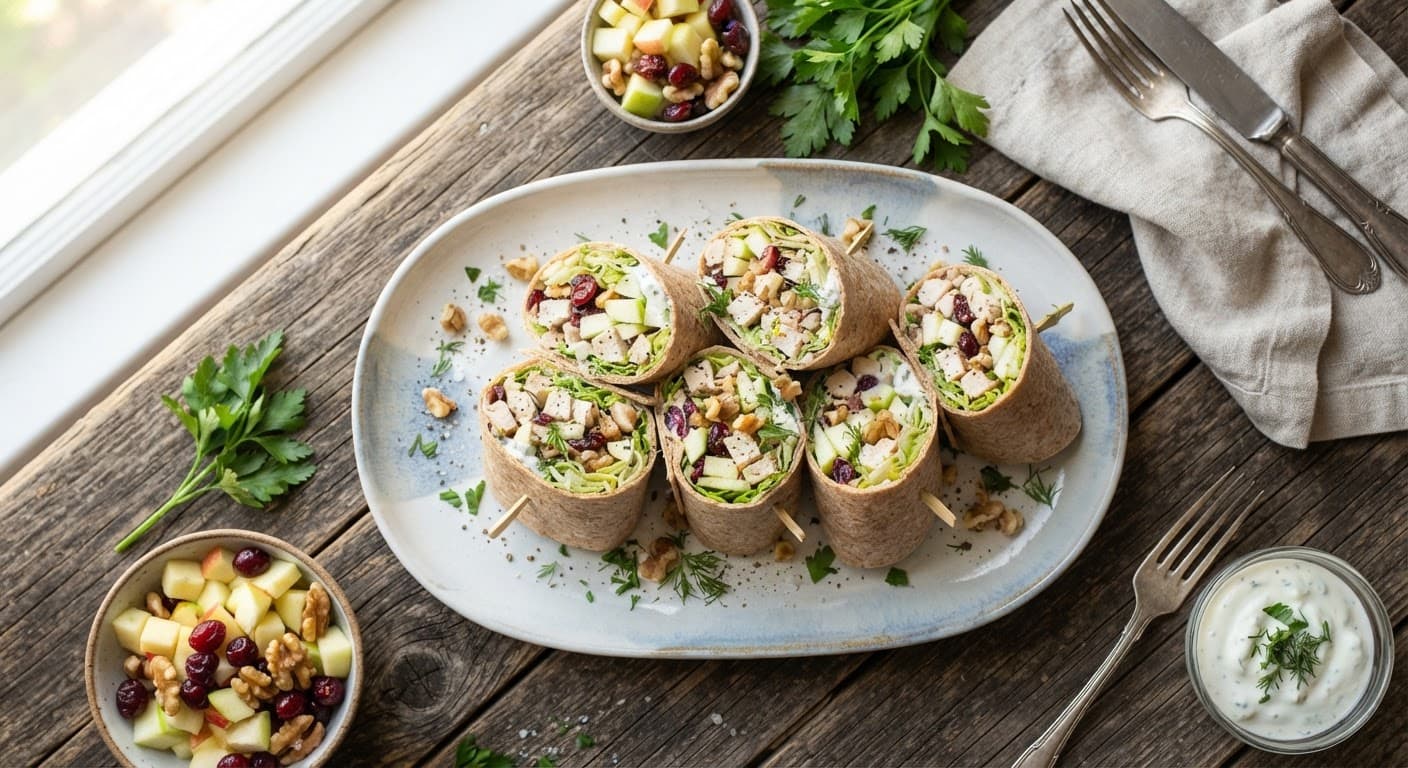 Healthy Chicken Apple Salad Wraps