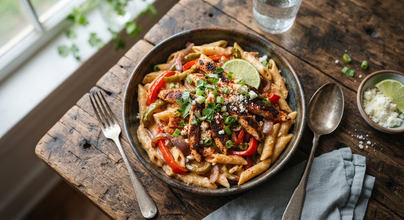 Creamy Chicken Fajita Pasta