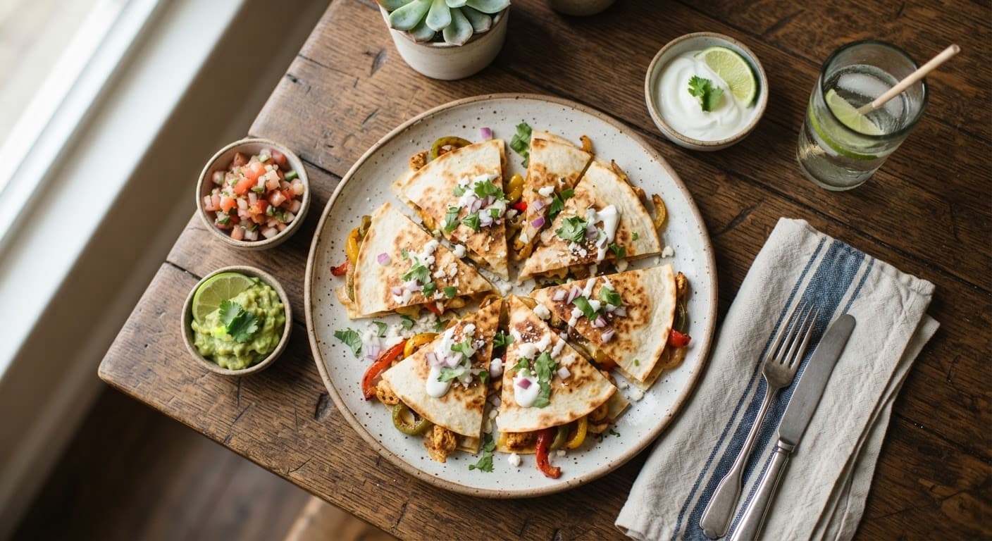 Chicken Fajitas Quesadillas