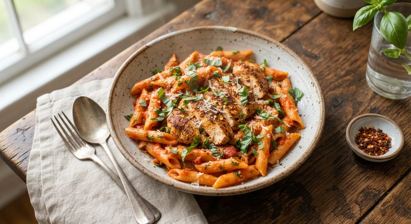 Creamy Chicken Penne Arrabbiata