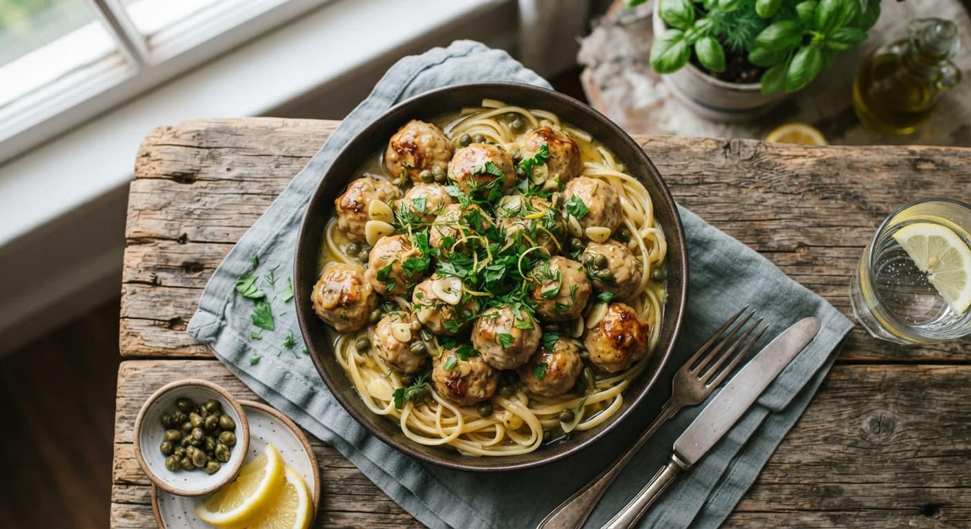 Chicken Piccata Meatballs