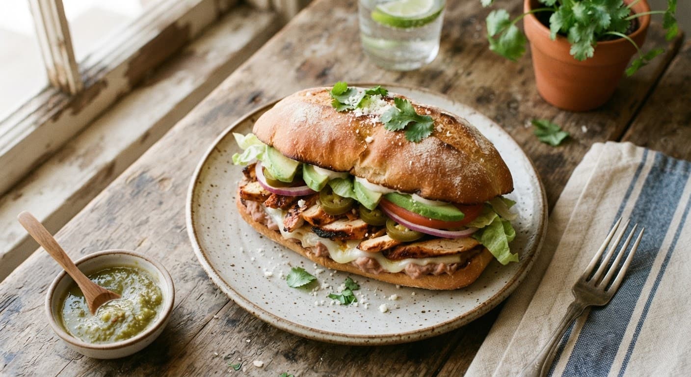 Flavor-Packed Chicken Torta Sandwich