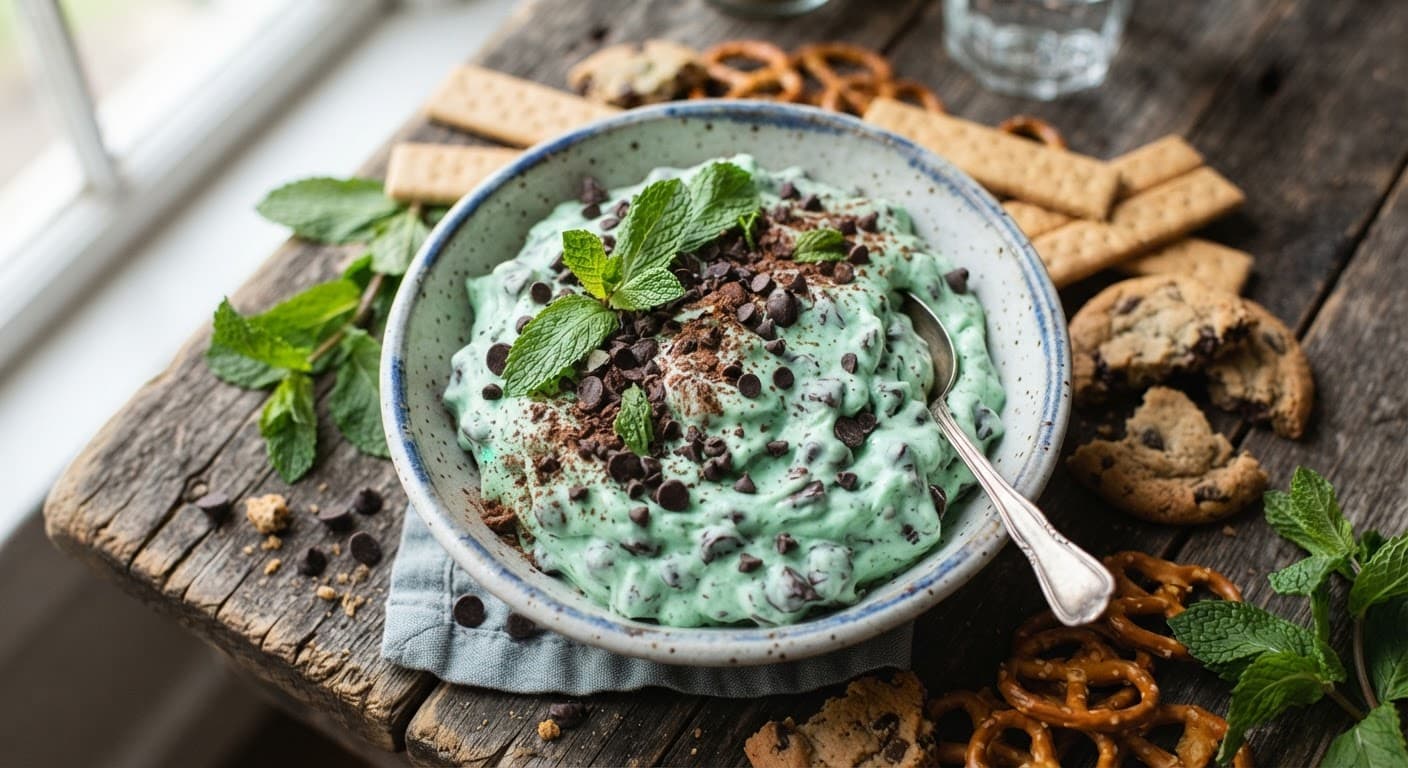 Mint Chocolate Chip Cookie Dough Dip