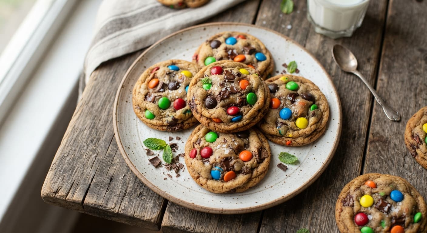 Chocolate M&M Cookies