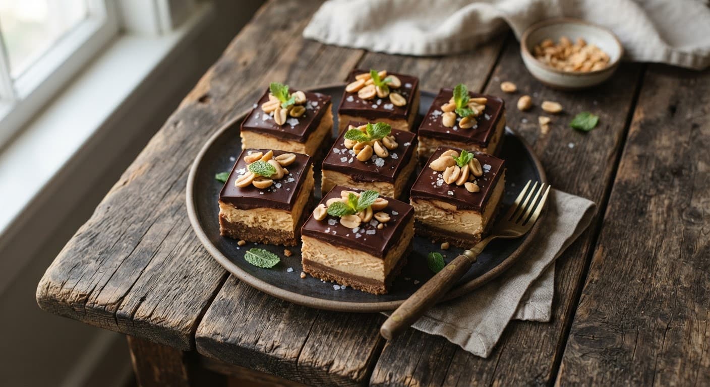 Chocolate Peanut Butter Cheesecake Bars