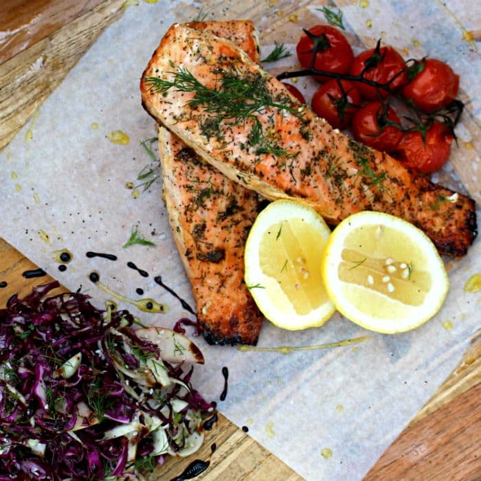 High-Protein Salmon Fillet & Sweet Potato Plate